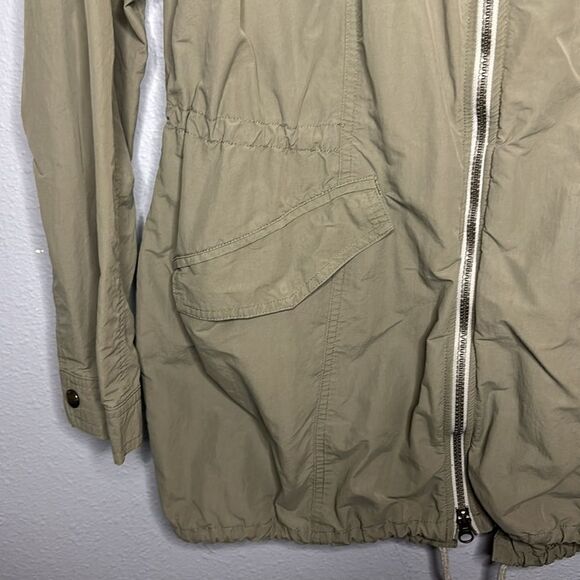 Eddie Bauer Green Hooded Lightweight Mid Length  Rain Jacket Size XL - Picture 5 of 15